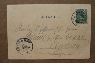 Postcard PC Duss Dieuze Lorraine 1901 Rue Longe Longstreet France 57 Moselle